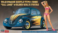 Hasegawa 52245 Автомобиль Volkswagen Beetle (1966) Cal Look w/Blond Girls Figure 1/24