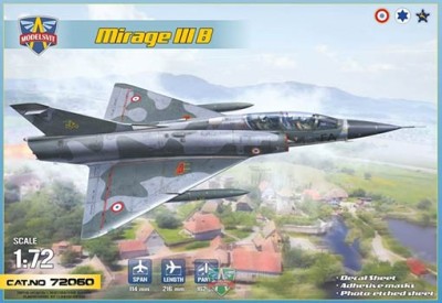 Modelsvit 72060 1/72 Mirage IIIB Operational trainer (5x camo)