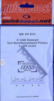 Quickboost QB48 831 F-14A Tomcat tail reinforcement plates (TAM) 1/48