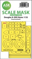 Art Scale 200-M32062 Douglas A-20G Havoc wheels and canopy frame paint mask (inside and outside) 1/32