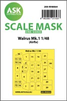 Art Scale 200-M48064 Supermarine Walrus Mk.I canopy frame paint mask (outside only) 1/48