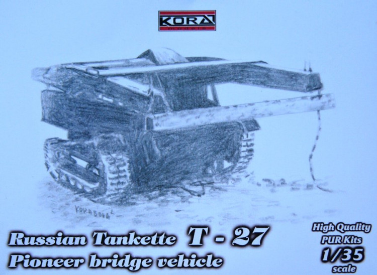 Kora Model A3513 T-27 Russian Tankette Pioneer bridge vehicle 1/35