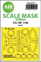 Art Scale 200-M48175 Boeing F/A-18F Hornet F/A-18F wheels and canopy frame paint mask (outside only) 1/48
