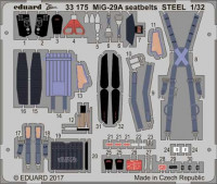 Eduard 33175 MiG-29A seatbelts STEEL 1/32