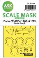 Art Scale 200-M35009 Focke-Wulf Fw-190A-6 wheels and canopy frame paint masks (outside only) 1/35
