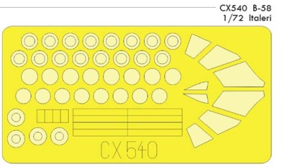Eduard CX540 Mask 1/72 B-58 (ITA)