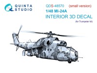 Quinta Studio QDS-48570 Ми-24А (Trumpeter) (малая версия) 3D Декаль интерьера кабины 1/48