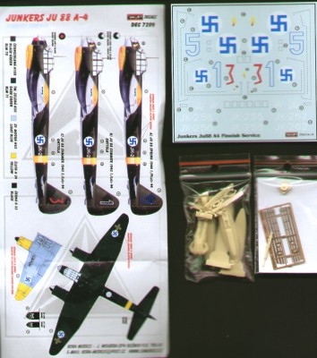 Kora Model DEC7209 Junkers Ju 88 A-4 (Finnish service) декали декали 1/72