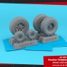 Armory ARAW18401 McDonnell-Douglas AV-8B wheels with weighted tyres, 1/18