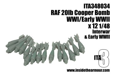 Inside the Armour ITA348034 RAF 20lb Bomb WWI/Early WWII x 12 1/48