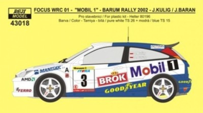 Reji Model 43018 Ford Focus WRC 01 J.Kulig 2002 1/43