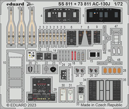 Eduard BIG72178 AC-130J PART I (ZVE) 1/72