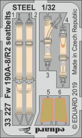 Eduard 33227 1/32 Fw 190A-8/R2 seatbelts STEEL (REV)