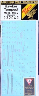 HGW 232042 Decals Hawker Tempest Mk.II/Mk.V Stencils 1/32
