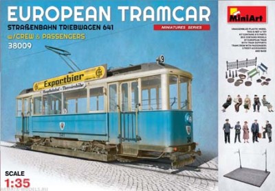 Miniart 38009 Европейский трамвай с пассажирами и персоналом 1/35