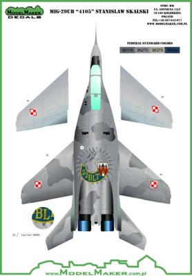 Model Maker Decals D48055 Mikoyan MiG-29UB "4105" Stanislaw Skalski 1/48