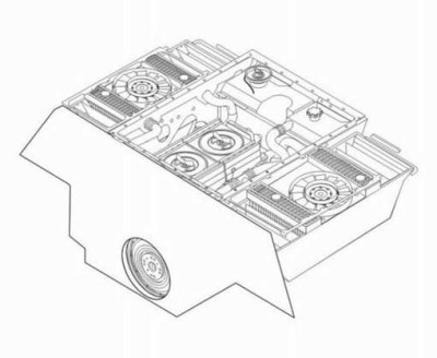 CMK 3028 Pz. V Panther - engine set for TAM 1/35