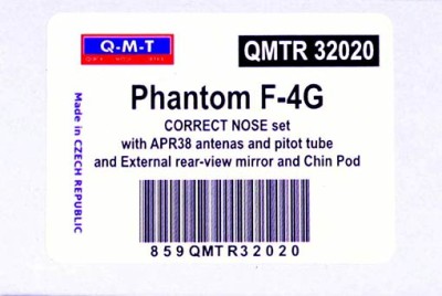 Q-M-T QMT-R32020 1/32 F-4G Correct nose w/ APR38 antenas,p.tube,pod