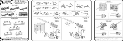 Master SM-350-113 SMS Emden - 10,5cm SK L/40 guns (10 pcs.) 1/350