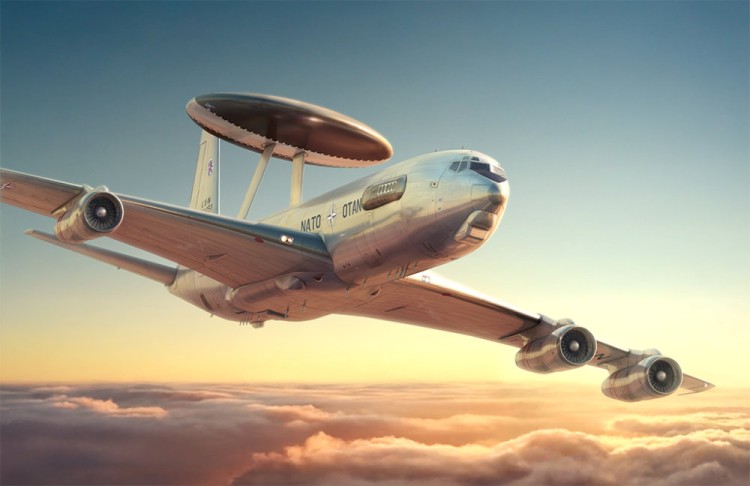 Roden 345 Boeing E-3 Sentry AWACS (2x camo) 1/144