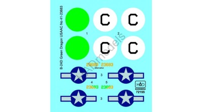 HAD 72155 Decal B-24D Green Dragon (USAAC) 1/72