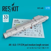 Reskit RSK72-408 AN / ALQ-119 ECMpod (medium length version) 1/72