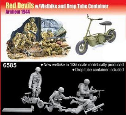 Dragon 6585 British paratroopers Red Devils w/welbike, Arnhem, 1944 1/35