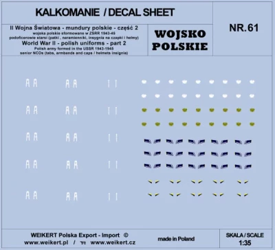 Weikert Decals 261 Polish Uniforms WWII - part 2 1/35