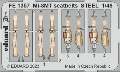 Eduard FE1357 Mi-8MT seatbelts STEEL (TRUMP) 1/48