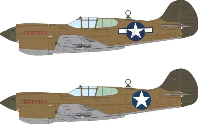 Eduard EX1172 Mask P-40K US nat.insignia (EDU) 1/48