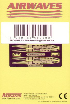 Airwaves (etched) AEC48099 McDonnell F-4 Phantom wing fold 1/48