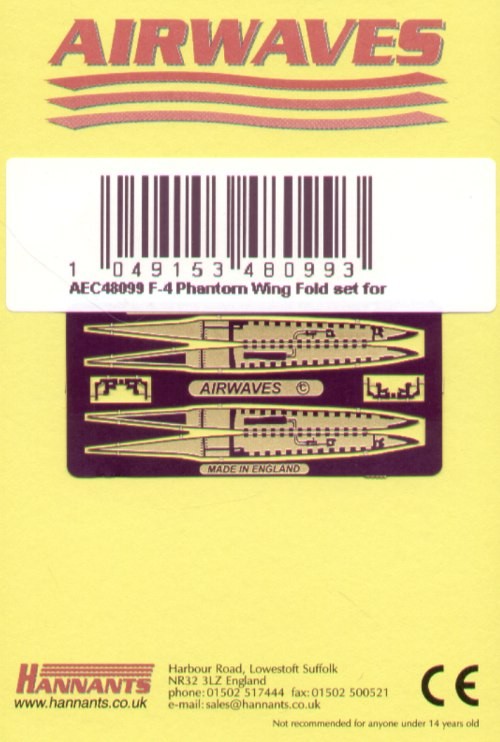 Airwaves (etched) AEC48099 McDonnell F-4 Phantom wing fold 1/48