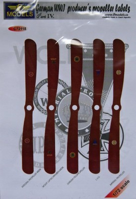 LF Model C72118 Decals German WWI propeller labels - Part IV 1/72