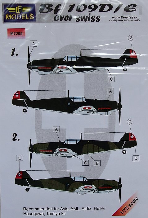 LF Model M7205 Mask Bf 109D/E over Swiss (AVIS/AML/HAS/TAM) 1/72