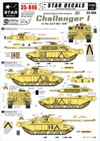 Star Decals STAR35846 Challenger I in the Gulf War QRIH - Queens Royal Irish Hussars Challenger I's in the Gulf War 1991.Challenger I Mk.3 1/35