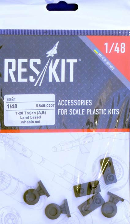 Reskit RS48-0207 28 Trojan (A,B) Land based wheels (REV,RDN) 1/48