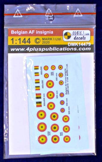4+ Publications DMK-14479 1/144 Decals Belgian AF insignia (2 sets)