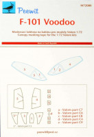 Peewit PW-M72080 1/72 Canopy mask F-101 Voodoo (VALOM)