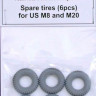Mp Originals Masters Models MP-A48006 1/48 Spare tires for US M8 and M20 (6 pcs.)