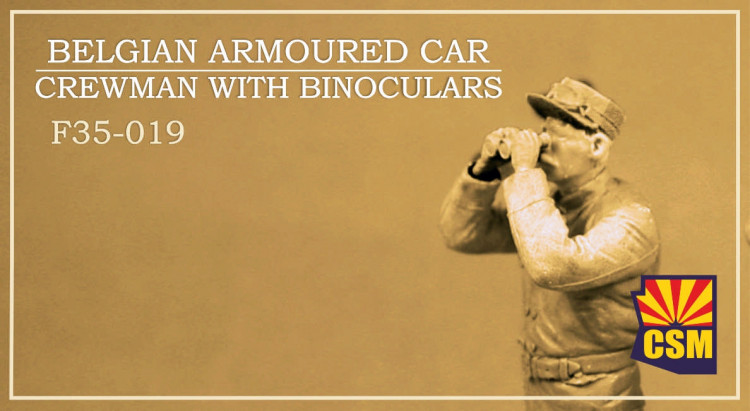 Copper State Models F35-019 Belgian Armoured car crewman with binoculars 1/35