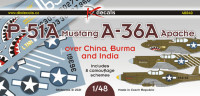 Dk Decals 48040 P-51A Mustang, A-36A Apache in Asia (8x camo) 1/48