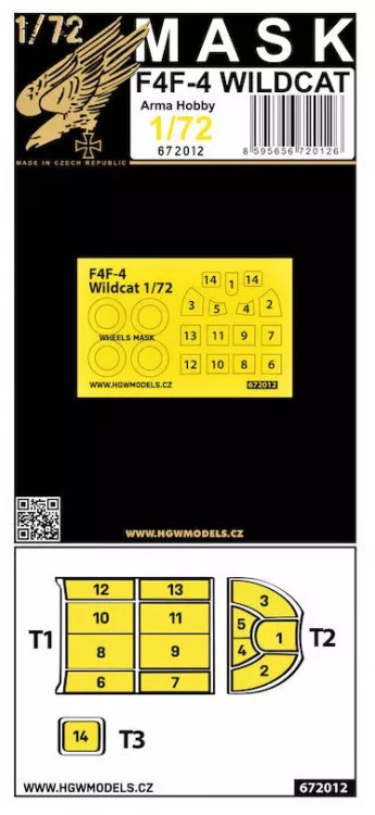 HGW 672012 Mask F4F-4 Wildcat (ARMA H.) 1/72