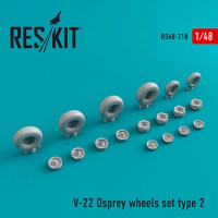 Reskit RS48-0218 V-22 Osprey Type 2 wheels (HOBBYB/ITAL) 1/48