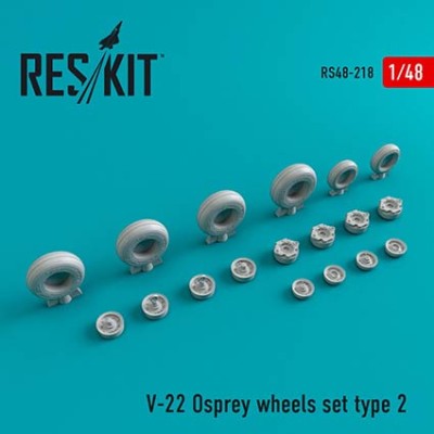 Reskit RS48-0218 V-22 Osprey Type 2 wheels (HOBBYB/ITAL) 1/48