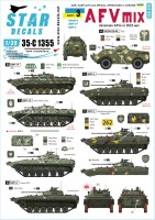 Star Decals 35-C1355 War in Ukraine # 3 Ukrainian AFVs 2022 war BRDM-2, BMP-1P and BMP-2 VIEW 1/35