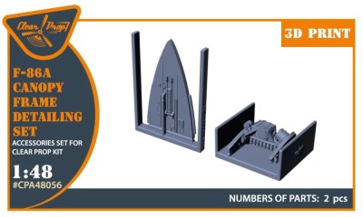 Clear Prop CPA48056 F-86A Canopy frame detailed set (CLPR) 1/48