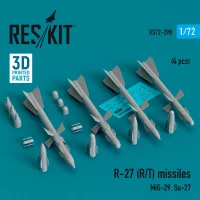 Reskit 72398 R-27 (R/T) missiles (MiG-29, Su-27) (4 pcs.) 1/72