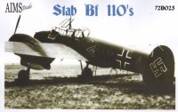 Aims AIMS72D025 Stab Messerschmitt Bf-110's' (22 Options plus full national insignia for 3 aircraft) Option 1/72