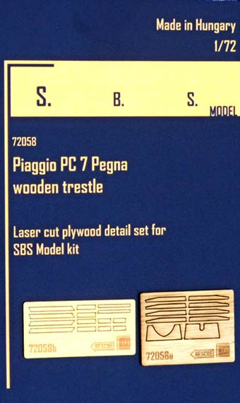 Sbs Model 72058 Piaggio Pc-7 - wooden trestle (laser cut) 1/72