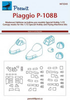 Peewit M72243 1/72 Canopy mask Piaggio P-108B (SP.HOBBY)